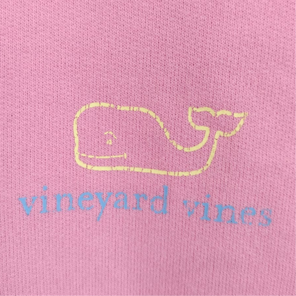 Vineyard Vines | Pink Vintage Whale 1/4 Zip Long Sleeve Fleece Pull-Over - Picture 4 of 12